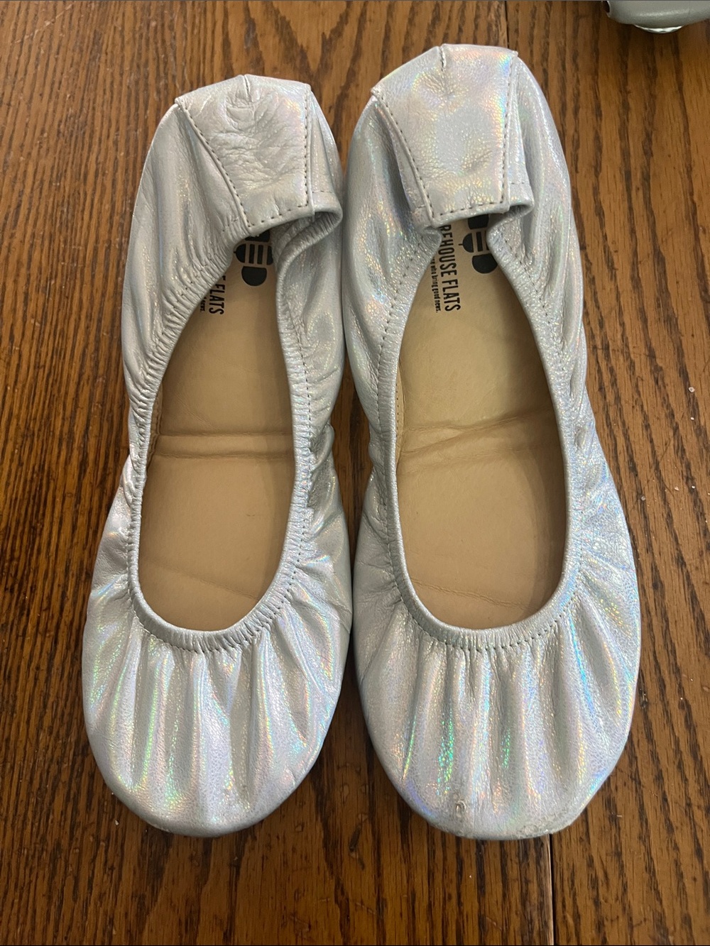 The storehouse flats Silver leather Ballet Flats